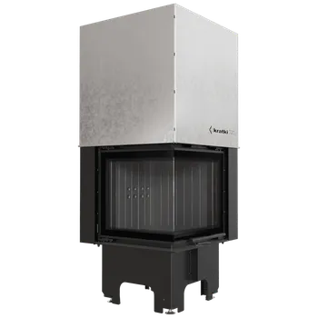 Krbová vložka Krbová vložka z oceli KRATKI VNL 480/480, vertik. dv., levá, černá Thermotec VNL/480/480/BLACK + Doprava Zdarma