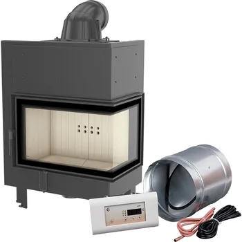 Inteligentní krbová KRATKI MBM pravá 10 kW, průměr 200 MSK MBM/P/BS/Z/MSK