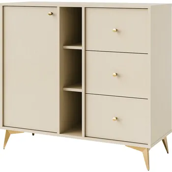 Komoda TOKYO 1 b | komoda 824 | 100,2 cm | béžová/zlatá