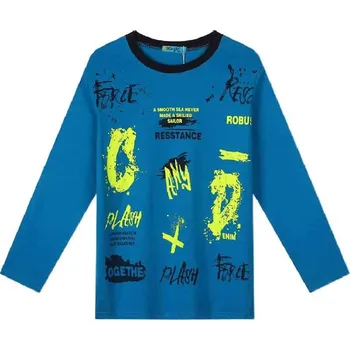 CHLAPECKÉ TRIČKO S DLOUHÝM RUKÁVEM BF Barva: Tyrkysová, Velikost: 134