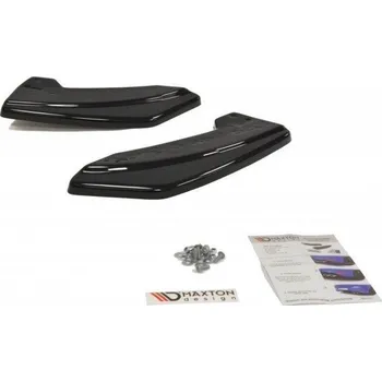 Tuning Maxton Design boční difuzory pod zadní nárazník pro Mazda 3 Mk2 MPS, černý lesklý plast ABS