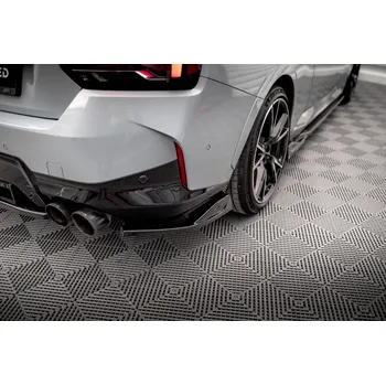 Tuning Maxton Design boční difuzory pod zadní nárazník ver.1 pro BMW řada 2 G42 M240i, černý lesklý plast ABS