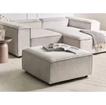 Taburet taupe manšestrové čalounění modulární k pohovce čtvercový černé nohy podnožka moderní styl obývací pokoj Beliani