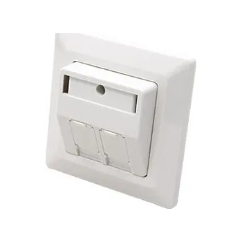 Elektroinstalační krabice ROLINE Zásuvka na omítku, pro 2x keystone, bílá - 25.16.8587