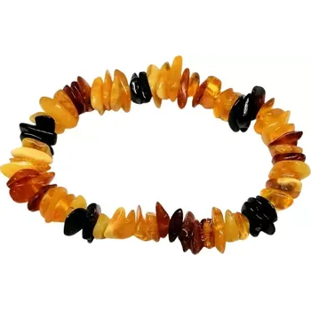 Náramek Jantarový exkluzivní masivní sekaný náramek (obvod 18,5-19 cm)