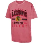 Dětské triko NHL Outerstuff Chicago Blackhawks Pigment Dyed (červená), Velikost SR S (160 - 170 cm)