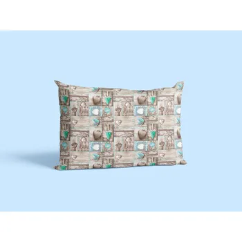 Povlečení Aaryans Bavlněný povlak na polštář Petra tyrkysový 70x90 cm