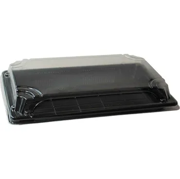 Jednorázové nádobí Box na sushi s víkem OP-09 247/155/30mm 50sad