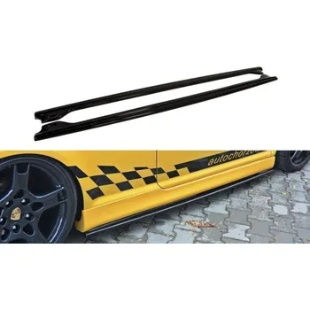 Karosérie Maxton Design difuzory pod boční prahy pro Volkswagen Golf R Mk4, černý lesklý plast ABS