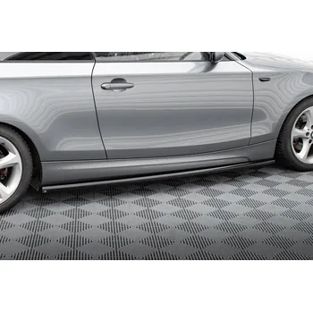 Tuning Maxton Design difuzory pod boční prahy pro BMW řada 1 E82 Facelift, černý lesklý plast ABS, M-pack