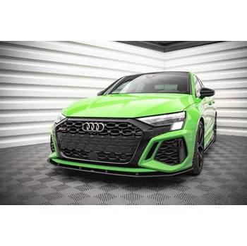 Autodíl Maxton Design "Street Pro" spoiler pod přední nárazník pro Audi RS3 8Y, plast ABS bez povrchové úpravy, s červenou linkou