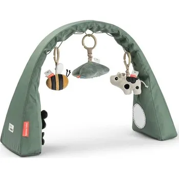 Hračka pro nejmenší DONE BY DEER Aktivní oblouk s hračkami Tiny farm zelená