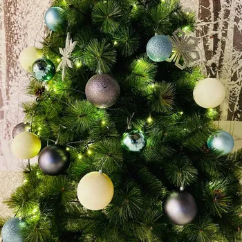 Vánoční dekorace DECOLED Plastová koule, prům. 10 cm, šedá, 6x matná