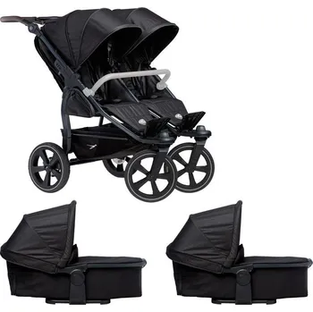 Kočárek Tfk set duo2 frame 2025 - air chamber wheel + carrycot + seat black Varianta: Black