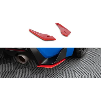 Tuning Maxton Design boční difuzory pod zadní nárazník ver.2 pro Toyota Supra Mk5, červený lesklý plast ABS