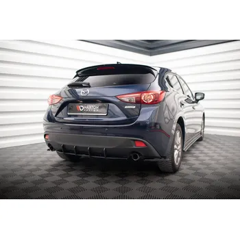 Autodíl Maxton Design "Street Pro" difuzor zadního nárazníku pro Mazda 3 Mk3, plast ABS bez povrchové úpravy