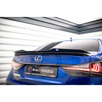 Auto-moto Maxton Design prodloužení spoileru pro Lexus GS F Mk4 Facelift, černý lesklý plast ABS