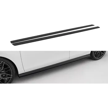 Tuning Maxton Design "Street Pro" difuzory pod boční prahy ver.2 pro Volkswagen Golf GTI Mk8, Mk8 Facelift, plast ABS bez povrchové úpravy, vč. Clubsport