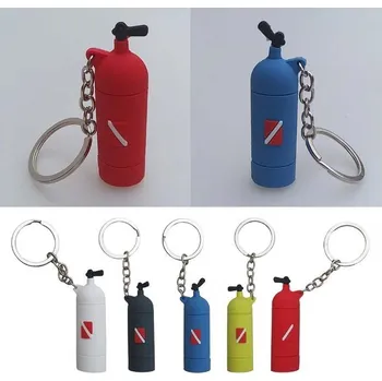 Potápěčské vybavení Potápěčská Lahev - Přívěšek na klíče Bílá