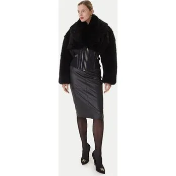 Dámská sukně Elisabetta Franchi Sukně z imitace kůže GO-145-57E2 Černá Regular Fit 38