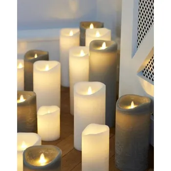 led svíčka SIRIUS Wachs LED Kerze Sara exklusiv, 15 cm, weiß