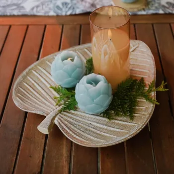 led svíčka SIRIUS LED svíčky lotosové květy DIA, sada 2 kusy, modrá