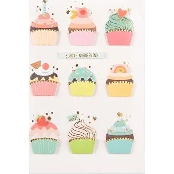 ALBI Luxusní narozeninové přání - Cupcaky