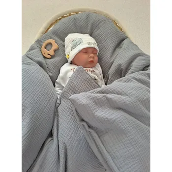 Zavinovačka Pro útulný domov Péřová zavinovačka mušelínová Šedá TYP zavinovačky: ČTVERCOVÁ, ROZMĚR zavinovačky: 70 x 70 cm