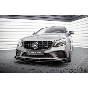 Autodíl Maxton Design "Street Pro" spoiler pod přední nárazník s křidélky pro Mercedes třída C W205 Facelift/43 AMG/Coupe, plast ABS bez povrchové úpravy