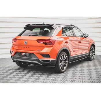 Autodíl Maxton Design vložka zadního nárazníku pro Volkswagen T-roc Mk1, černý lesklý plast ABS