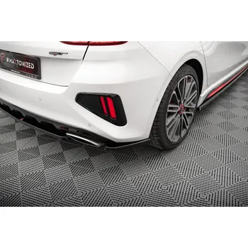 Auto-moto Maxton Design boční difuzory pod zadní nárazník pro Kia Cee'd Mk3 /GT, černý lesklý plast ABS