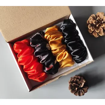 Dárková Halloweenská sada - 4 scrunchies L