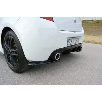 Nárazník Maxton Design boční difuzory pod zadní nárazník pro Renault Clio RS Mk3 FL, černý lesklý plast ABS