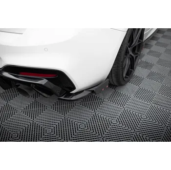 Tuning Maxton Design difuzory pod zadní nárazník s křidélky ver. 5 pro BMW řada 1 F20- F21 Facelift, černý lesklý plast ABS, M-Pack/M140i