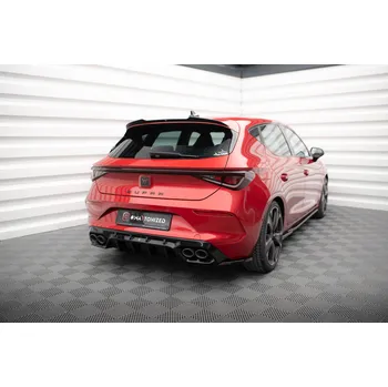 Tuning Maxton Design vložka zadního nárazníku pro Cupra Leon Mk1, černý lesklý plast ABS, Hatchback, pouze na verzi VZ 300HP