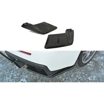 Tuning Maxton Design boční difuzory pod zadní nárazník pro Mitsubishi Lancer Evo Mk10, černý lesklý plast ABS