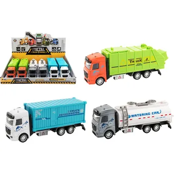 Hračka Teddies auto Metal Truck kamion kov-plast 20-23cm na zpětný chod