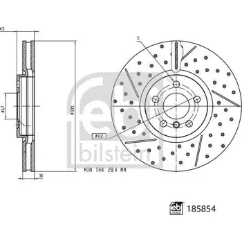 Brzdový kotouč Brzdový kotouč FEBI BILSTEIN 185854