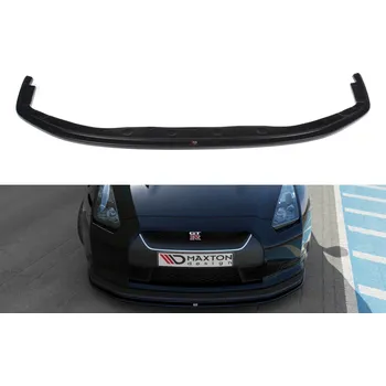 Nárazník Maxton Design spoiler pod přední nárazník ver.2 pro Nissan GT-R R35, černý lesklý plast ABS