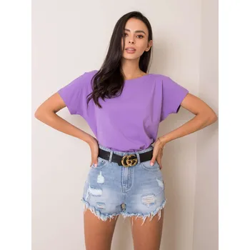 Fialové dámské tričko s výstřihem na zádech RV-TS-4662.14P-purple Velikost: M
