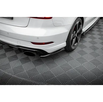 Auto-moto Maxton Design boční difuzory pod zadní nárazník ver.2 pro Audi RS3 8V Facelift, černý lesklý plast ABS, Sedan