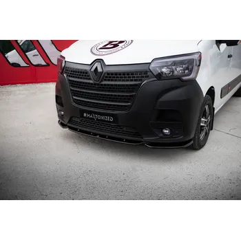 Nárazník Maxton Design spoiler pod přední nárazník pro Renault Master Mk3, černý lesklý plast ABS, Facelift