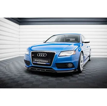 PC tuning Maxton Design spoiler pod přední nárazník ver.4 pro Audi S4 B8, černý lesklý plast ABS, Sedan/Avant