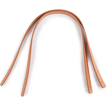 Kožené ucho na tašku šíře 1,5 cm délka 45 cm, barva hnědá koňak