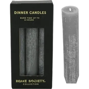 Svíčka Stolní svíčky šedé krátké