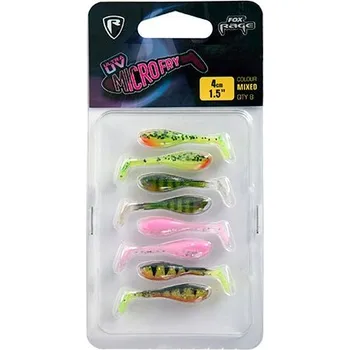 Umělá nástraha Fox Rage Gumová Nástraha UV Micro Fry Mixed Colour Pack 4 cm 8 ks