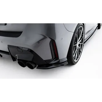 Tuning Maxton Design boční difuzory pod zadní nárazník ver.4 pro BMW řada 1 F70, černý lesklý plast ABS, M135i