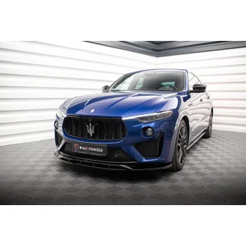 PC tuning Maxton Design spoiler pod přední nárazník pro Maserati Levante Mk1 GTS, černý lesklý plast ABS