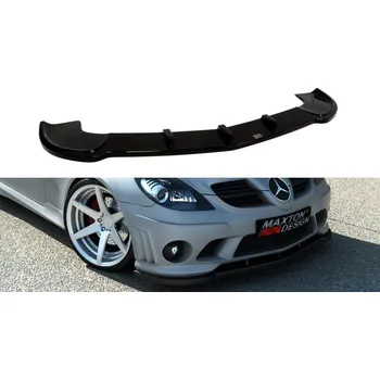 Nárazník Maxton Design spoiler pod přední nárazník pro Mercedes SLK R 171, černý lesklý plast ABS, pod nárazník (ME-SLK-R171-AMG204-F1)