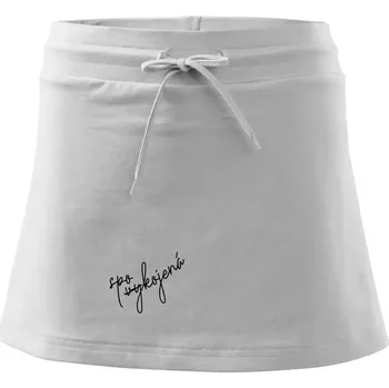 Dámská sukně Spokojená - vykojená - Sportovní sukně - two in one - L ( Bílá )